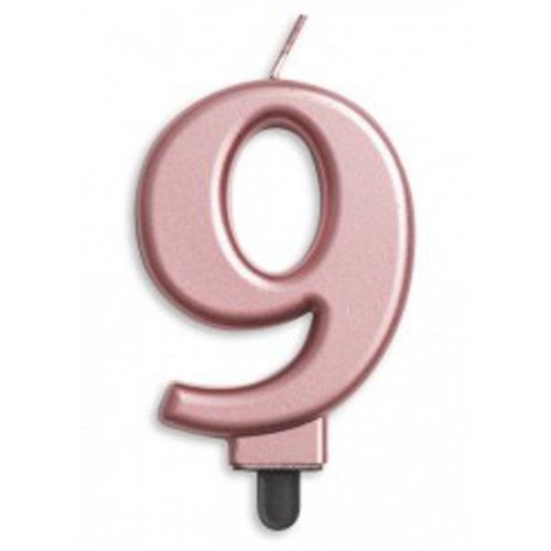(image for) Jumbo Number 9 Candle Rose Gold